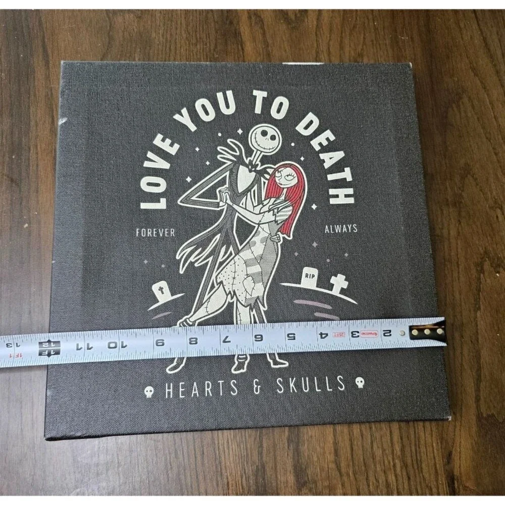 The Nightmare Before Christmas Jack & Sally Love‎ You To Death Canvas Wall Art